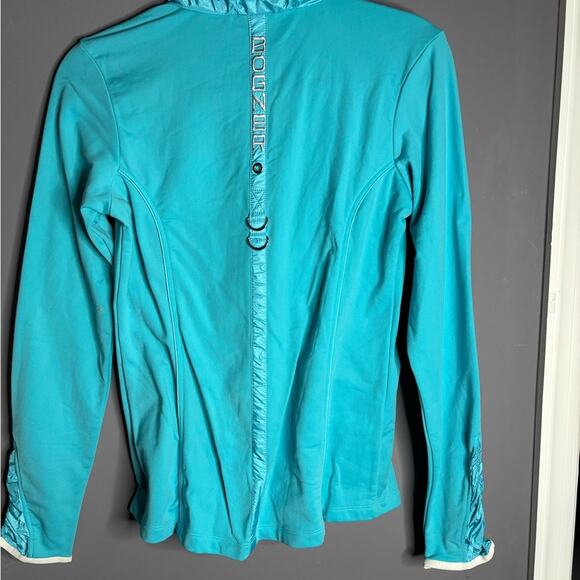 Bogner Blue Zip Up Jacket With White Trim and Pockets Size Small - Picture 7 of 9